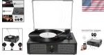 Chic Wireless Turntable with Built-in Speakers