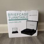 Wockoder Vintage-Style Portable Record Player