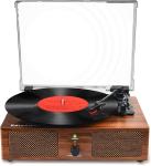 Wireless Vintage Turntable with Built-in Speakers