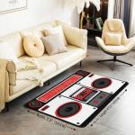 Retro Audio Cassette Area Rug 3x5