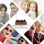 Wireless Vintage Turntable with Built-in Speakers