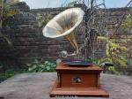 Vintage Gramophone Working Phonograph Record Player Gift