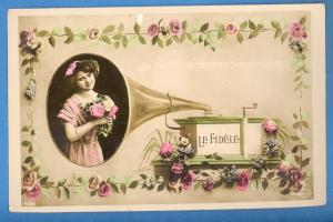 Vintage Lady Phonograph Gramophone Replica Player