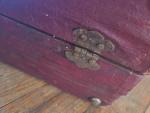 Maroon Suitcase Hand-Crank Vintage Gramophone