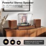 Retro Vinyl Record Player with Bluetooth and Speakers