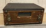 Vintage Portable Gramophone Player with Patina Riser