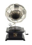 Vintage-Style Mango Wood Gramophone Player with Record