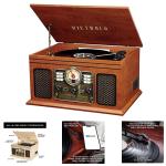 Quincy Vintage Bluetooth Turntable - 6-in-1 Style