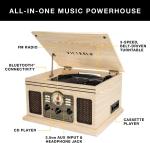 Quincy Vintage Bluetooth Turntable - 6-in-1 Style