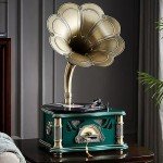 Vintage Bluetooth Gramophone Player for Vinyl Records