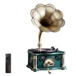 Vintage Bluetooth Gramophone Player for Vinyl Records