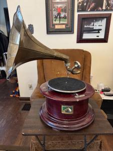 His Master’s Voice Large Horn Gramophone Player
