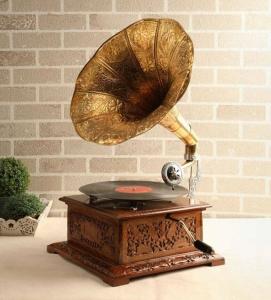 Vintage Gramophone Working Phonograph Record Player