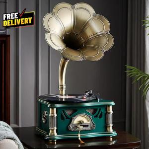 Bluetooth Vintage Gramophone Retro Record Player
