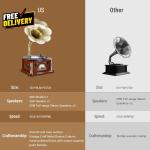Bluetooth Vintage Gramophone Retro Record Player