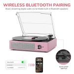 Vintage Bluetooth Gramophone Record Player with Speakers