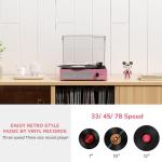 Vintage Bluetooth Gramophone Record Player with Speakers