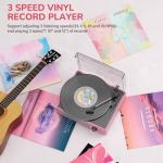 Vintage Bluetooth Gramophone Record Player with Speakers