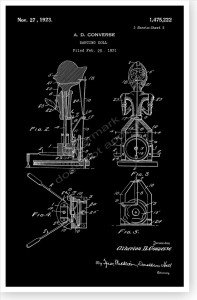 Siam Sue Victrola Gramophone Patent Print - Black