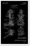 Siam Sue Victrola Gramophone Patent Print - Black