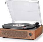 Vintage Turntable with Wireless Playback and Anti-Vibration