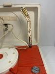 Red and White Vintage GE Portable Record Player