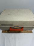 Red and White Vintage GE Portable Record Player