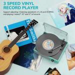 Vintage 3-Speed Bluetooth Turntable with Dual Speakers