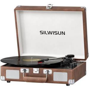 Vintage Bluetooth Vinyl Record Player - Portable Pink