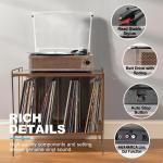 Vintage 3-Speed Vinyl Record Player with Speaker