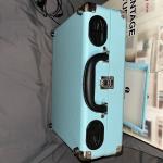 Blue Portable Vintage Suitcase Turntable by 1byone