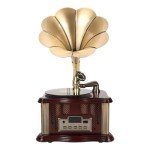 Retro Bluetooth Gramophone Turntable with Remote Control