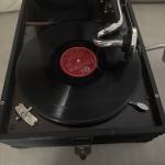Vintage HMV Portable Gramophone Phonograph - Functional