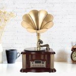 Retro Bluetooth Gramophone Turntable with Remote Control