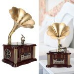 Retro Bluetooth Gramophone Turntable with Remote Control