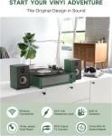 Vintage 3-Speed Belt-Driven Vinyl Record Player