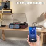 Vintage Bluetooth Gramophone Player with Speakers