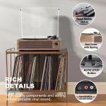 Vintage Wireless Turntable with Speakers for Vinyl