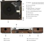 Boytone BT-112W Vintage Vinyl Record Player with Speakers