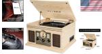 Quincy Bluetooth Vintage Record Player and Multimedia Center