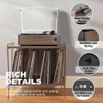 Vintage 3-Speed Vinyl Record Player with Speaker