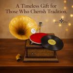 M.A & SONS Vintage Hand-Crank Gramophone Player