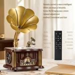 Vintage-Style Bluetooth Gramophone CD Player with Remote