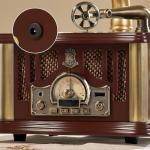 Vintage-Style Bluetooth Gramophone CD Player with Remote