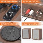 Vintage Bluetooth Turntable with External Speakers