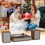 Vintage Bluetooth Turntable with External Speakers