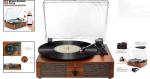 Stylish Bluetooth Vinyl Player with Wooden Finish