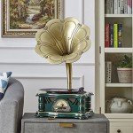 Vintage Bluetooth Gramophone with FM Radio - Green