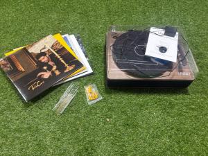 Retro Gramophone Player with 5 Records & Holder