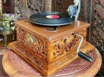 Vintage Wooden Gramophone with Unique Design